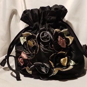 Black pouch with flowers for every occasion